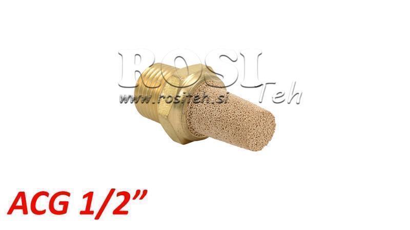 PNEUMATICKÝ SILENCER Z MOSADZE ACG 012 VYSOKÝ
