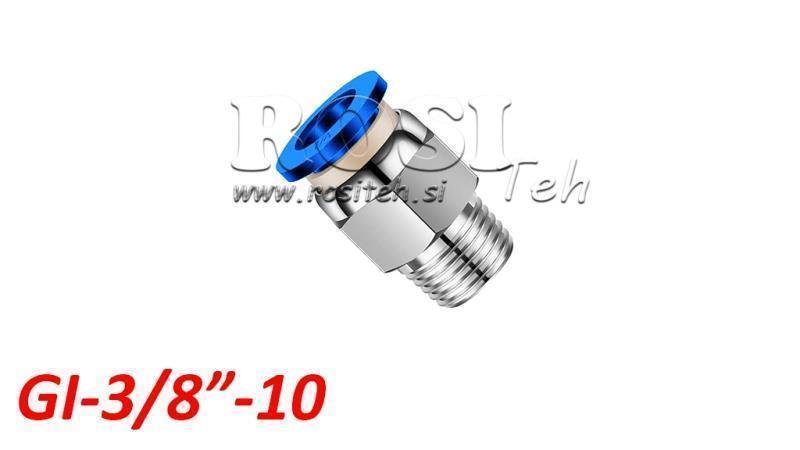 PNEUMATISCHER STECKER GERADVERBINDUNG TPA MIT GEWINDE GI-038-10