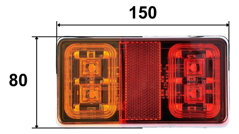 LED ΠΙΣΩ ΦΩΤΙΣΜΟΣ 3 ΛΕΙΤΟΥΡΓΙΕΣ 12V-24V ΣΥΝΔΥΑΣΜΕΝΟΣ
