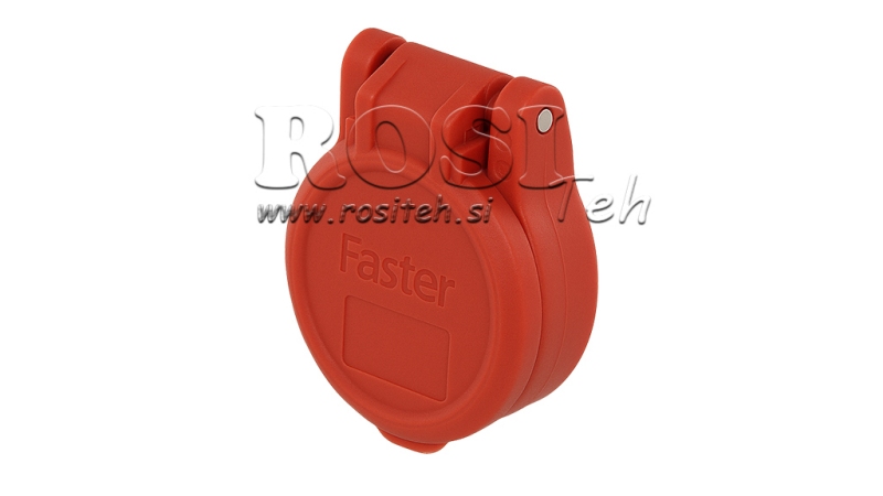 ČERVENÝ OCHRANNÝ KRYT PVC RÝCHLOSPOJKY SAMICA PUSH PULL