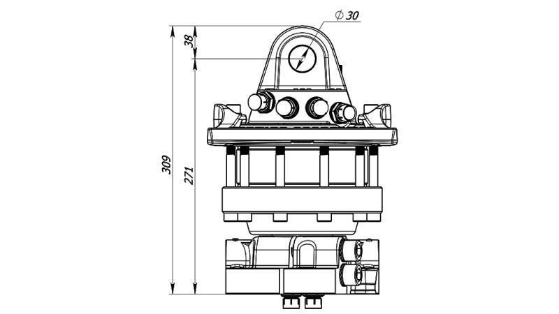 HYDRAULICKÝ ROTÁTOR 5500/3250 KG S PRÍRUBOU