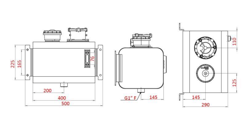 METALLI RESEVOA TIPP 20 L 265x290x400mm