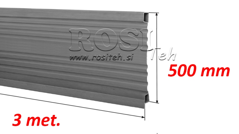 PANEL LATERAL PARA REMOLQUE VOLQUETE 3 MET. - ALTURA 500 MM