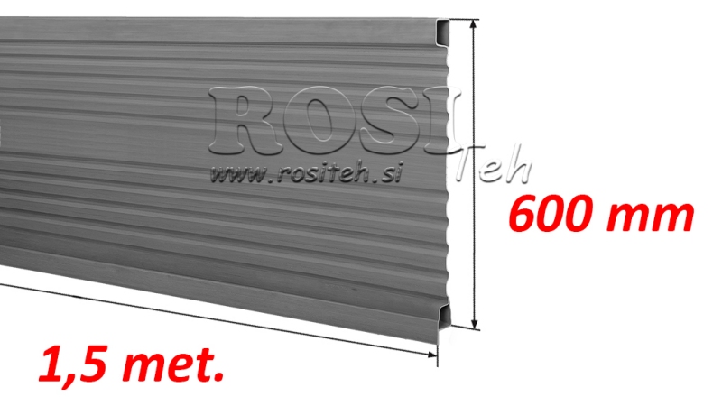 STRÁNKA PRE VYPRÁŽACÍ PRÍVES 1,5 MET. - VÝŠKA 600 mm