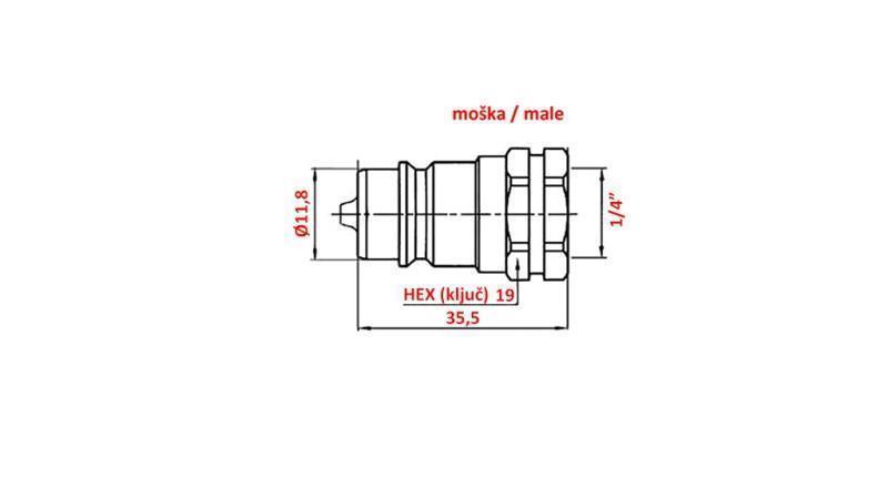 ACCOPPIAMENTO RAPIDO MASCHIO TRACTOR 1/4
