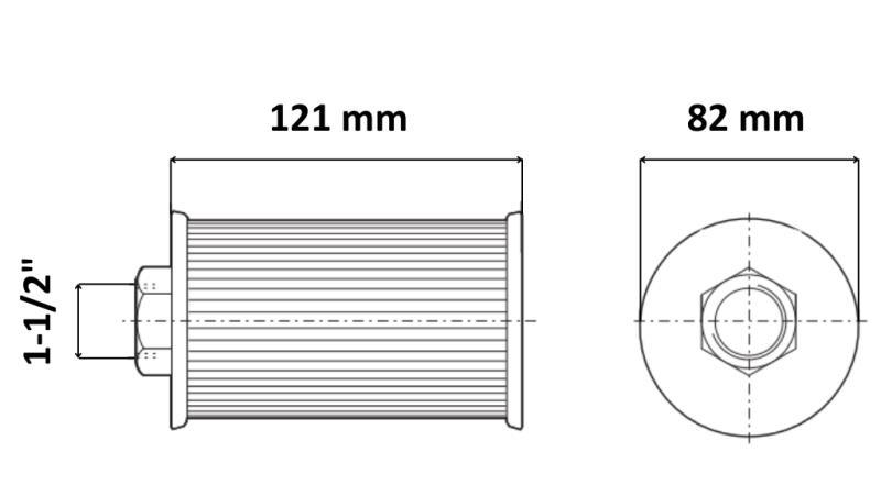 HYDRAULIC SUCTION FILTER METAL 1 1/2 - 65 LIT