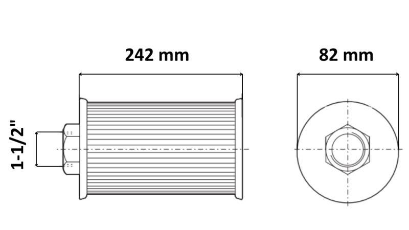 HIDRAULIČKI FILTER ZA USIS METAL 1 1/2 - 180 LIT
