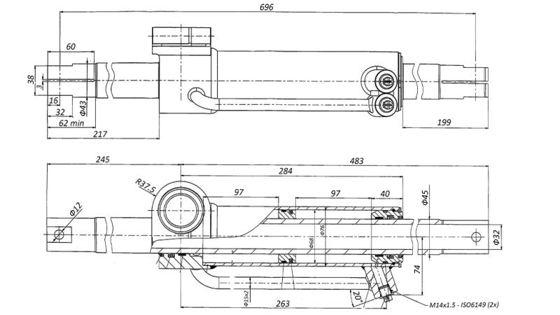 HYDRAULICKÝ VALEC RIADENIA MASSEY FERGUSON OEM-6202491M91, 3773713M91, 3763762M91