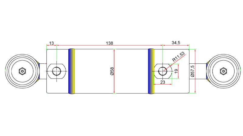 HYDRAULIKLENKZYLINDER JOHN DEERE OEM-AM147174