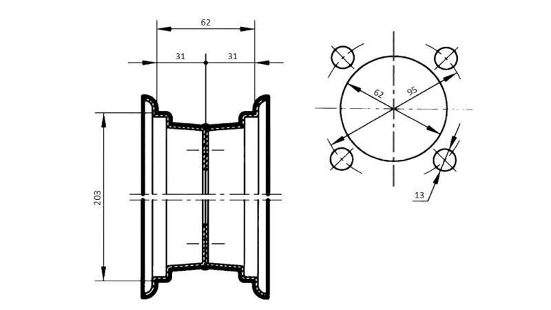 RIM 2.50x8”