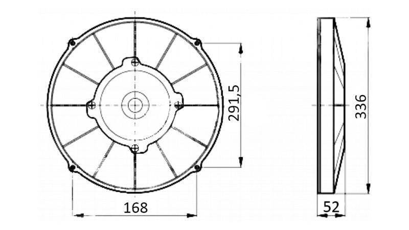 AXIÁLNY VENTILÁTOR 305mm SACÍ 24V