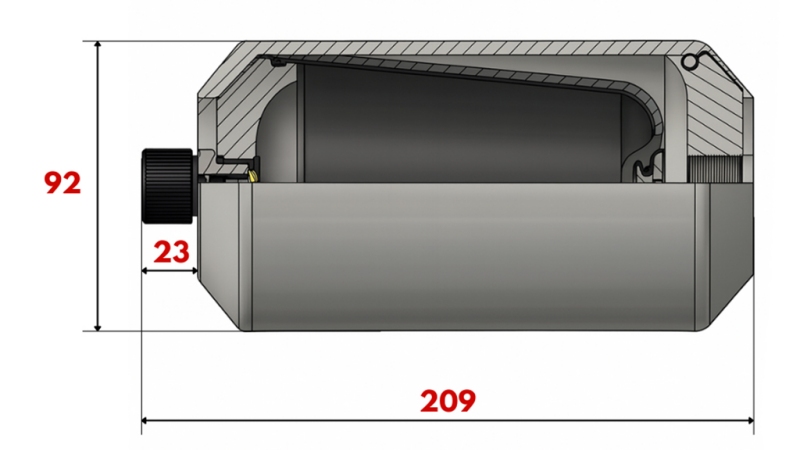 HIDRAULIČNI AKOMULATOR 0,7 LIT - M18x1,5
