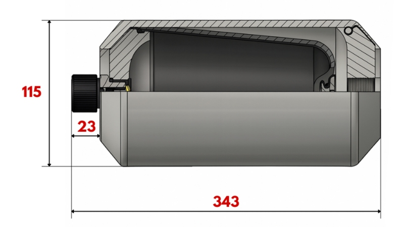 HIDRAULIČNI AKOMULATOR 2 LIT - M18x1,5