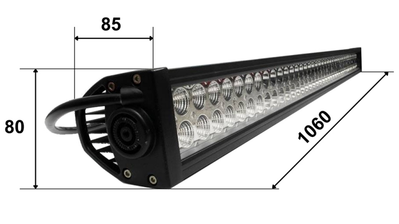 LED DARBO ŠVIESA - ŠVIESA 80 LED 240W 12V-24V KOMBO 106CM MEGA