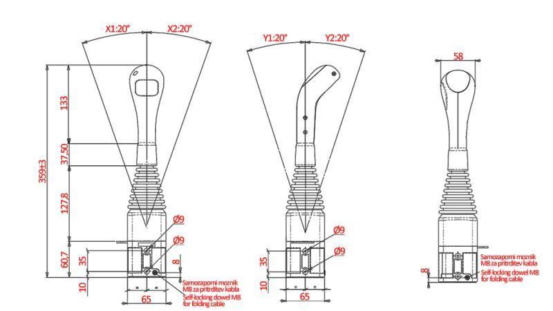 JOYSTICK NIMCO APĻVEIDA VĒRPTI - BEZ POGAS