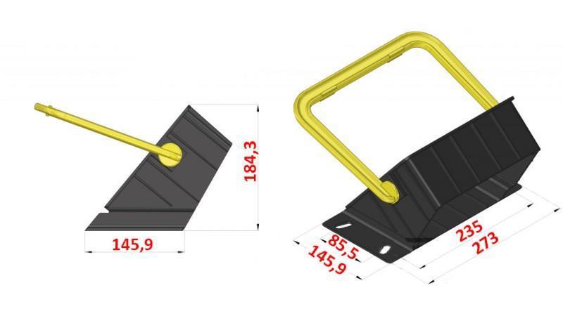 HOLDER FOR PLASTIC WEDGE DIN 76051/E53 6,500 Kg