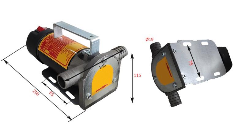 ELEKTRISCHE PUMPE 12V DC -1- 50 lit/min (3000 l/h)