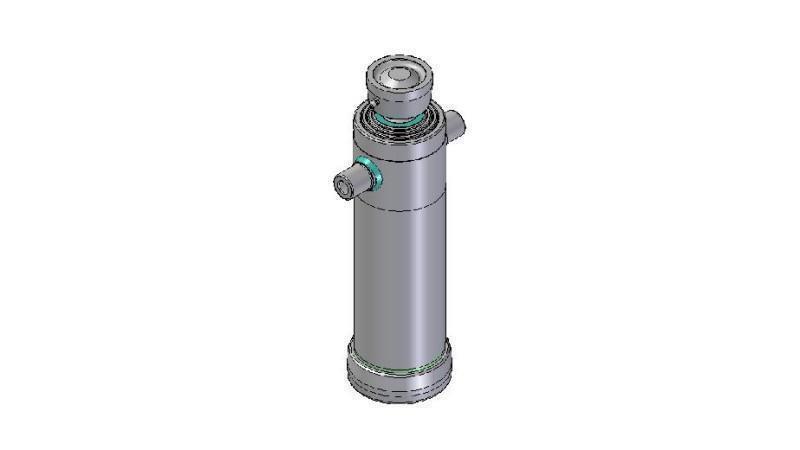 4038S -CYLINDER TELESCOPICZNY STANDARDOWY/KULOWY 3 ETAPY SKOK 1483 ŚREDNICA 152