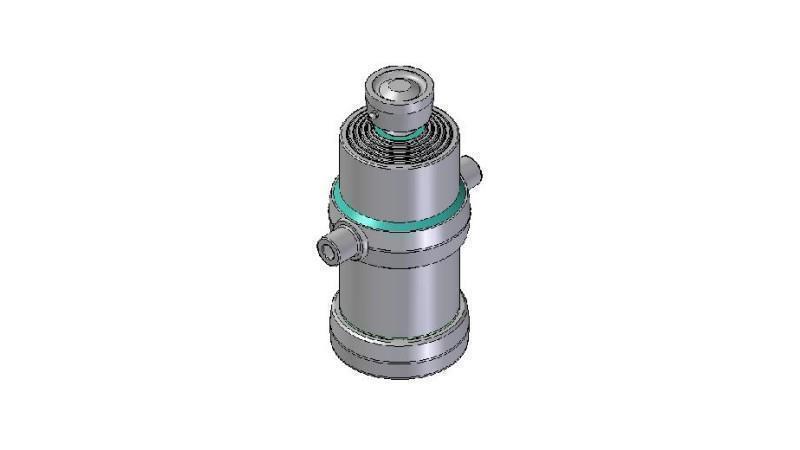 5006S - TELESCOPIC CYLINDER STANDARD/BALL 5 STAGES STROKE 1500 DIAMETER 190