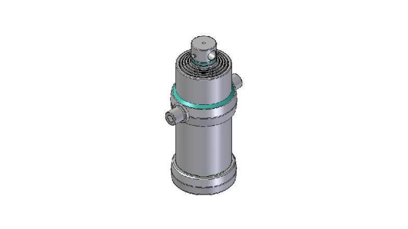 5007F -TELESKOPZYLINDER STANDARD/LOCH 5 STUFEN HUB 1850 FI 190