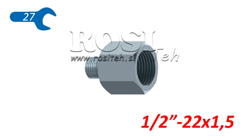 HYDRAULIKADAPTER MÄNNLICH-WEIBLICH 1/2-22x1,5