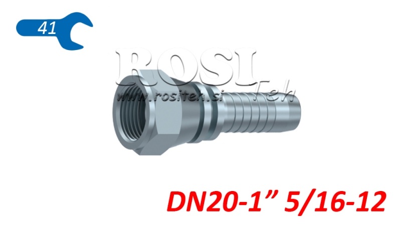 HIDRAVLIČNI PRIKLJUČEK DKJ JIC74° ŽENSKI DN20-1” 5/16-12