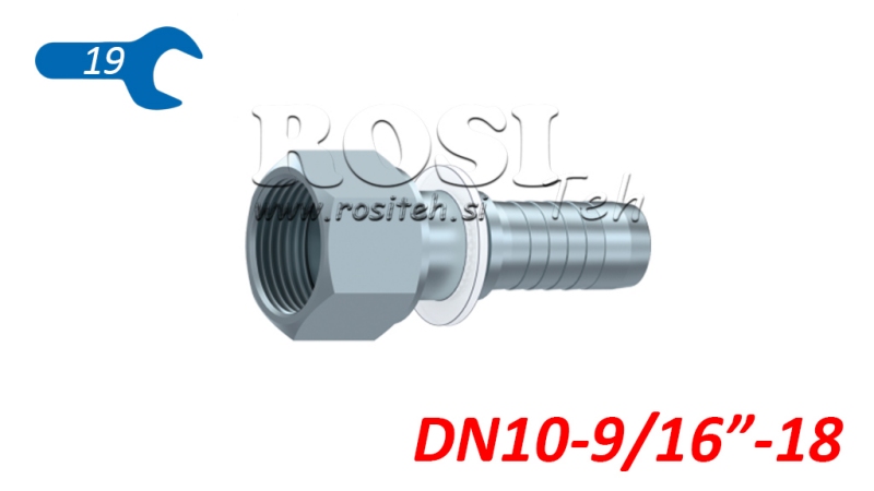 HYDRAULISCHER ANSCHLUSS DKORFS WEIBLICH DN10-9/16
