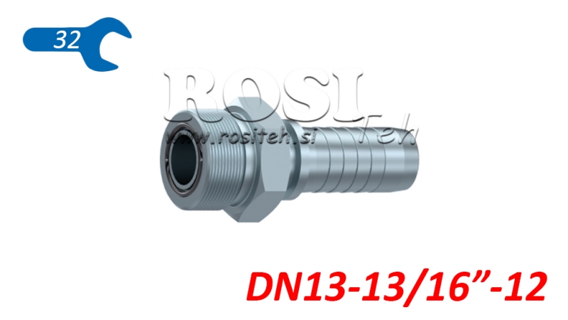 HYDRAULIC FITTING AGORFS MALE DN13-13/16-12
