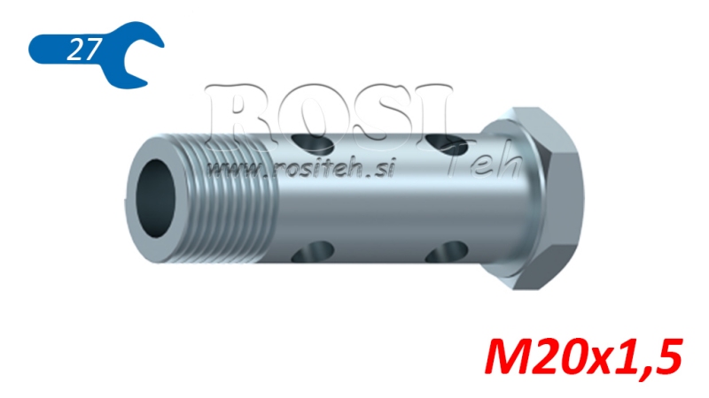 HYDRAULIC HOLLOW BOLT DOUBLE M20X1,5