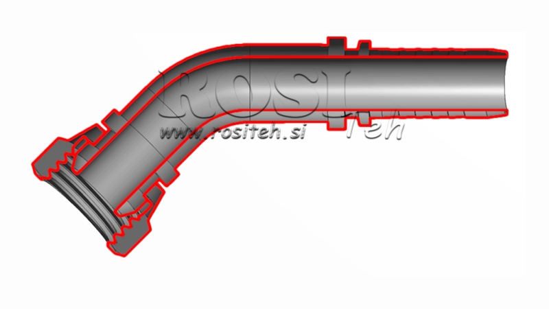 HIDRAVLIČNI PRIKLJUČEK BSP ŽENSKI KOLENO 45° DN16-M24x1,5