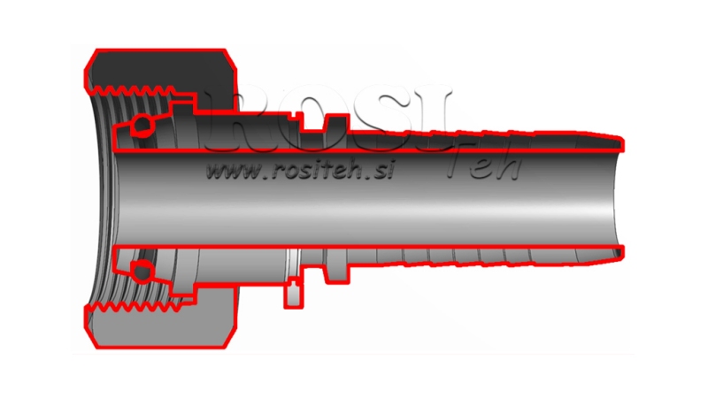HIDRAVLIČNI PRIKLJUČEK DKOL 12 L ŽENSKI DN6-M18x1,5