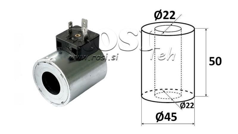 ELEKTROMAGNETNA COIL 12V DC - DS3 - fi 22mm-50mm 32.7W