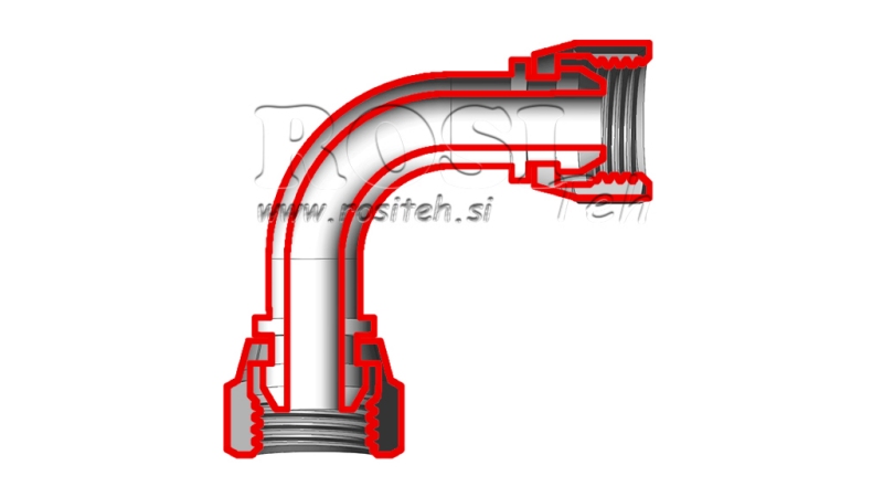 HIDRAULIČNO KOLJENO 90° ŽENSKI-ŽENSKI M18x1,5