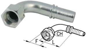 HYDRAULIC-CONNECTION-JIC74°-FEMALE-ELBOW-90°