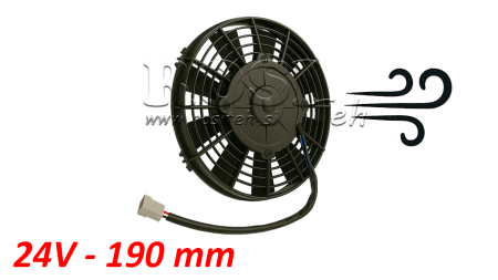 AXIÁLNÍ VENTILÁTOR 190MM TLAČÍCÍ 24V