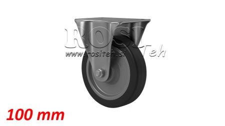 RUOTA 100mm CON BASE FISSA