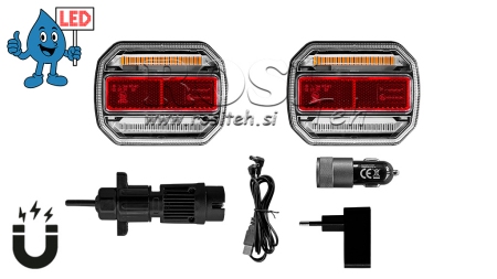 SADA MAGNETICKÝCH LED SVETIEL - BEZDRÔTOVÁ 12/24V CANBUS
