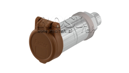 COVER PROTETTIVA MARRONE PVC INNESTO RAPIDO FEMMINA PUSH PULL