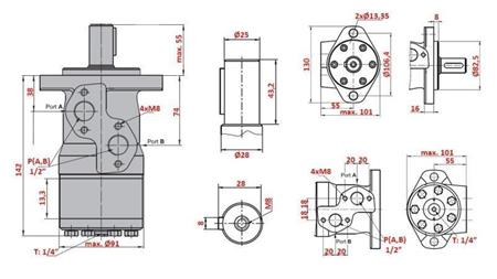 HÜDRAULILINE MOOTOR MP 100