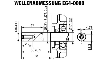 silnik benzynowy EG4-90cc-1.79kW-2.43HP-3,600 RPM-H-KW15.9(5/8")x61-ręczny start