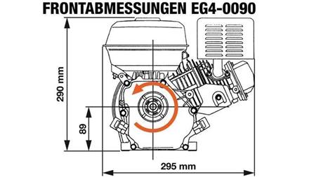 silnik benzynowy EG4-90cc-1.79kW-2.43HP-3,600 RPM-H-KW15.9(5/8")x61-ręczny start
