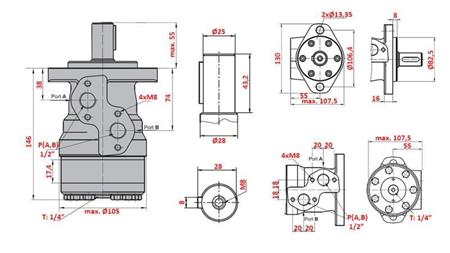HYDRAULIKMOTOR MR 100