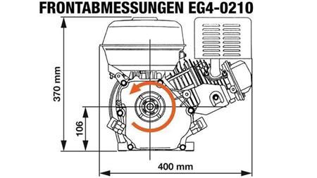 benzininis variklis EG4-200cc-5.10kW-3,600 RPM-H-KW20x53-rankinis užvedimas