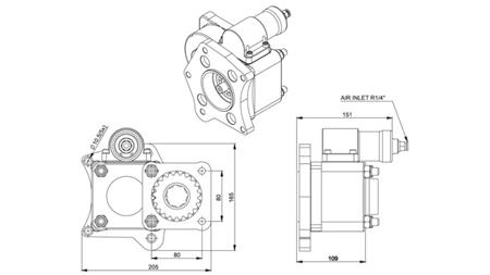 Διαστάσεις ΕΞΟΔΟΥ ΓΙΑ ΥΔΡΑΥΛΙΚΗ ΑΝΤΛΙΑ - MERCEDES 352-2