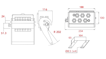 MULTI-FASTER COUPLING 6WAY BSP 3/8 MOBILE PART