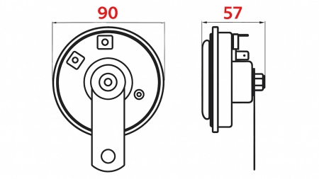TIP SIRENĂ 1 - HORN 12V