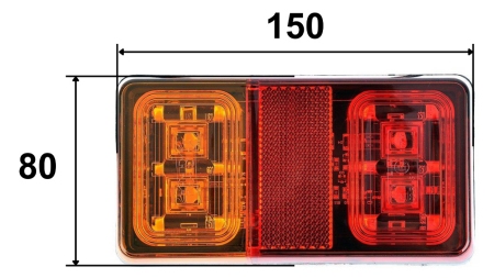 LED ΠΙΣΩ ΦΩΤΙΣΜΟΣ 3 ΛΕΙΤΟΥΡΓΙΕΣ 12V-24V ΣΥΝΔΥΑΣΜΕΝΟΣ