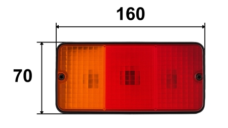 LUZ RECTANGULAR TRASERA 3 POSICIONES
