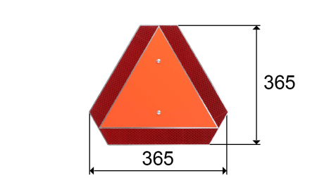 TRIANGLE D'ALERTE EN ALUMINIUM TAILLE 365X365MM