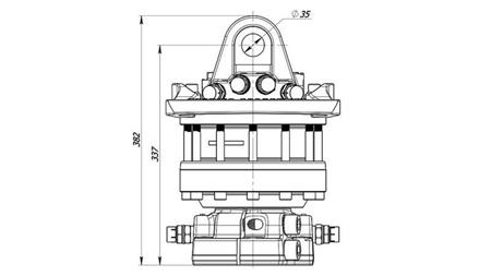 ΥΔΡΑΥΛΙΚΟΣ ΡΟΤΑΡΑΣ 10000/5000 KG ΜΕ ΦΛΑΝΤΖΑ
